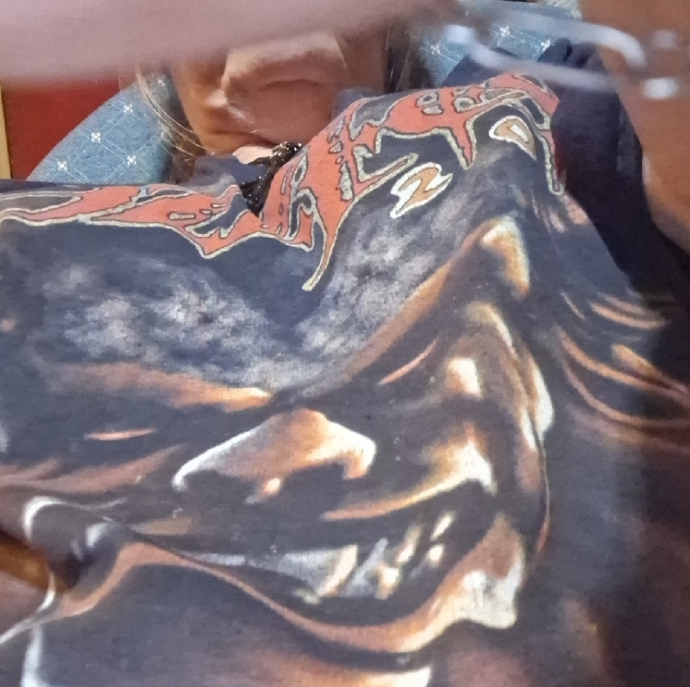 Bold Graphic Tee with Fiery Design